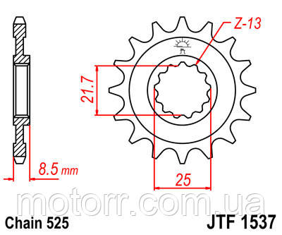 Зірка передня JT JTF1537.16