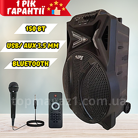 Акустична музична колонка Bluetooth 150 Вт ZPX велика колонка валіза з акумулятором FM радіо та TWS