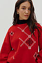 Жіночий світшот з етно-вишивкою червоний Modna KAZKA MKRM4215-1, фото 4
