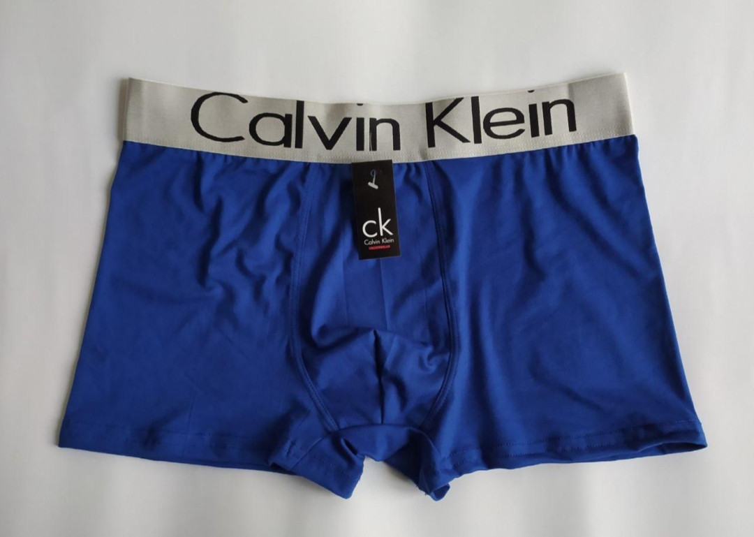 Модні сині чоловічі труси боксери Calvin Klein, фото 1