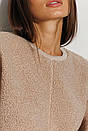 Світшот бежевий жіночий з екохутра Modna KAZKA MKAR35002-3, фото 3