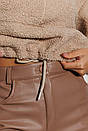 Світшот бежевий жіночий з екохутра Modna KAZKA MKAR35002-3, фото 6