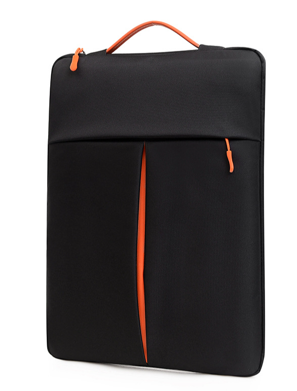 Сумка чохол для ноутбука чорна вертикальна до 14,1" чохол плоский для ноутбуку 13-14 дюймів чорний чохол під ноутбук, фото 1