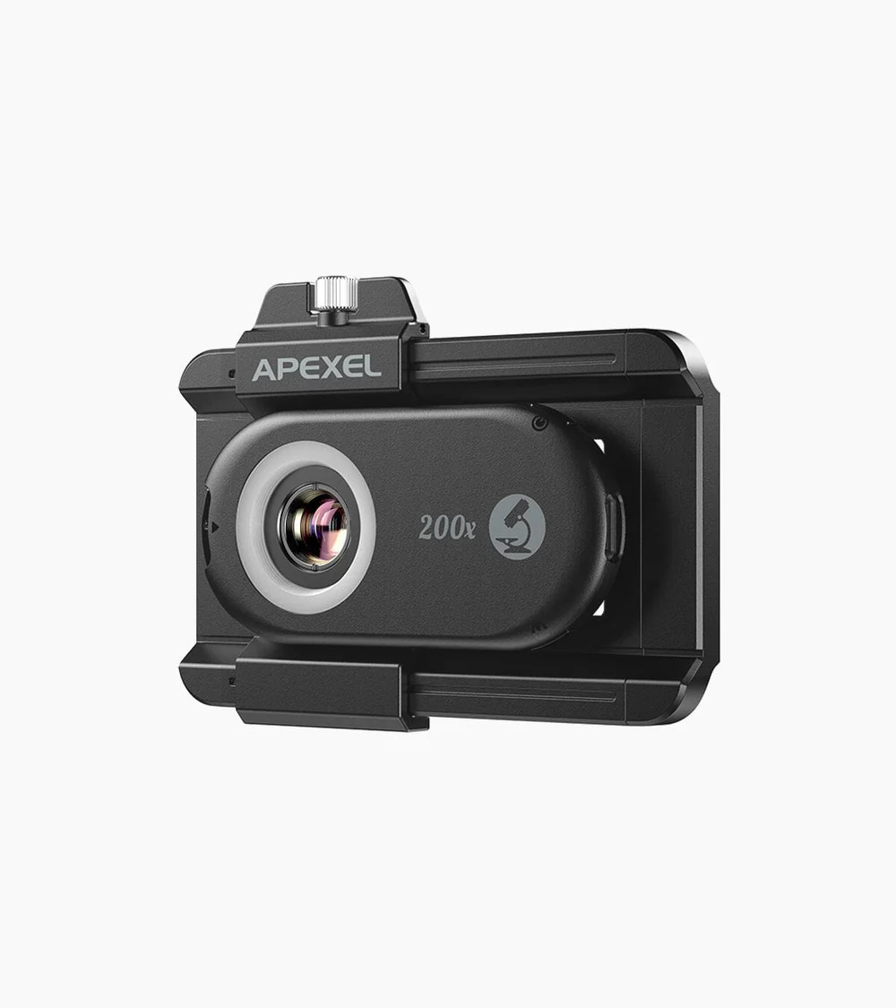 Мікроскоп для телефона 200x підсвітка Apexel APL-MS200