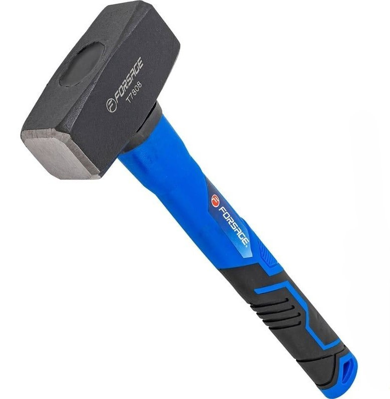 Кувалда, 800 г, фібергласова гумова рукоятка Forsage F-T7808, фото 1