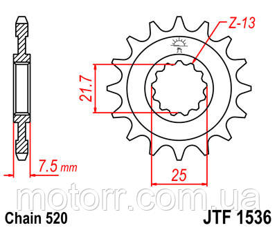 Зірка передня JT JTF1536.14