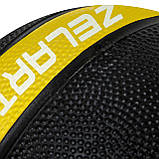 Медбол м'яч медичний Medicine Ball Zelart Жовтий-чорний (вага 1 кг) FI-5122-1, фото 4