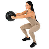 Медбол м'яч медичний дворучний з хватами LiveUp Medicine Ball Чорний (вага 6 кг) LP8111-6, фото 2