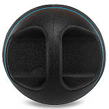 Медбол м'яч медичний дворучний з хватами LiveUp Medicine Ball Чорний (вага 6 кг) LP8111-6, фото 5