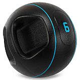 Медбол м'яч медичний дворучний з хватами LiveUp Medicine Ball Чорний (вага 6 кг) LP8111-6, фото 7