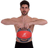 Медбол м'яч медичний дворучний з хватами Zelart (вес 7 кг) FI-2619-7, фото 3