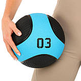 М'яч медичний медбол Medicine Ball LiveUp (вага 3 кг) LP8112-3, фото 6
