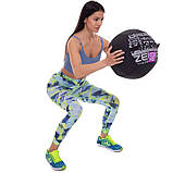 М'яч набивний медичний для кросфіту WALL BALL Zelart Чорний (вага 3 кг) FI-2637-3, фото 2