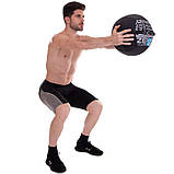 М'яч набивний медичний для кросфіту WALL BALL Zelart Чорний (вага 7 кг) FI-2637-7, фото 4