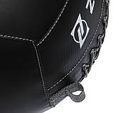 М'яч набивний медичний для кросфіту WALL BALL Zelart Чорний (вага 3 кг) TA-7822-3, фото 7