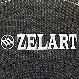 М'яч набивний медичний для кросфіту в кевларовій оболонці WALL BALL Zelart Чорний (вага 8 кг) FI-7224-8, фото 2