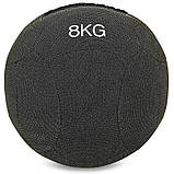 М'яч набивний медичний для кросфіту в кевларовій оболонці WALL BALL Zelart Чорний (вага 8 кг) FI-7224-8, фото 6