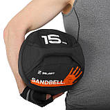 Насипна гиря пісочна SandBell Crossfit Zelart Чорний (вага 15 кг) TA-7823-15-1, фото 5