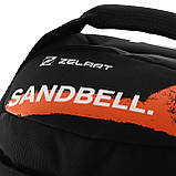 Насипна гиря пісочна SandBell Crossfit Zelart Чорний (вага 15 кг) TA-7823-15-1, фото 6