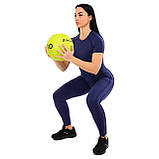 Слембол набивний м'яч для кросфіту та фітнесу Slam Ball Mdbuddy Салатовий (вага 10 кг) FI-1774-10, фото 5