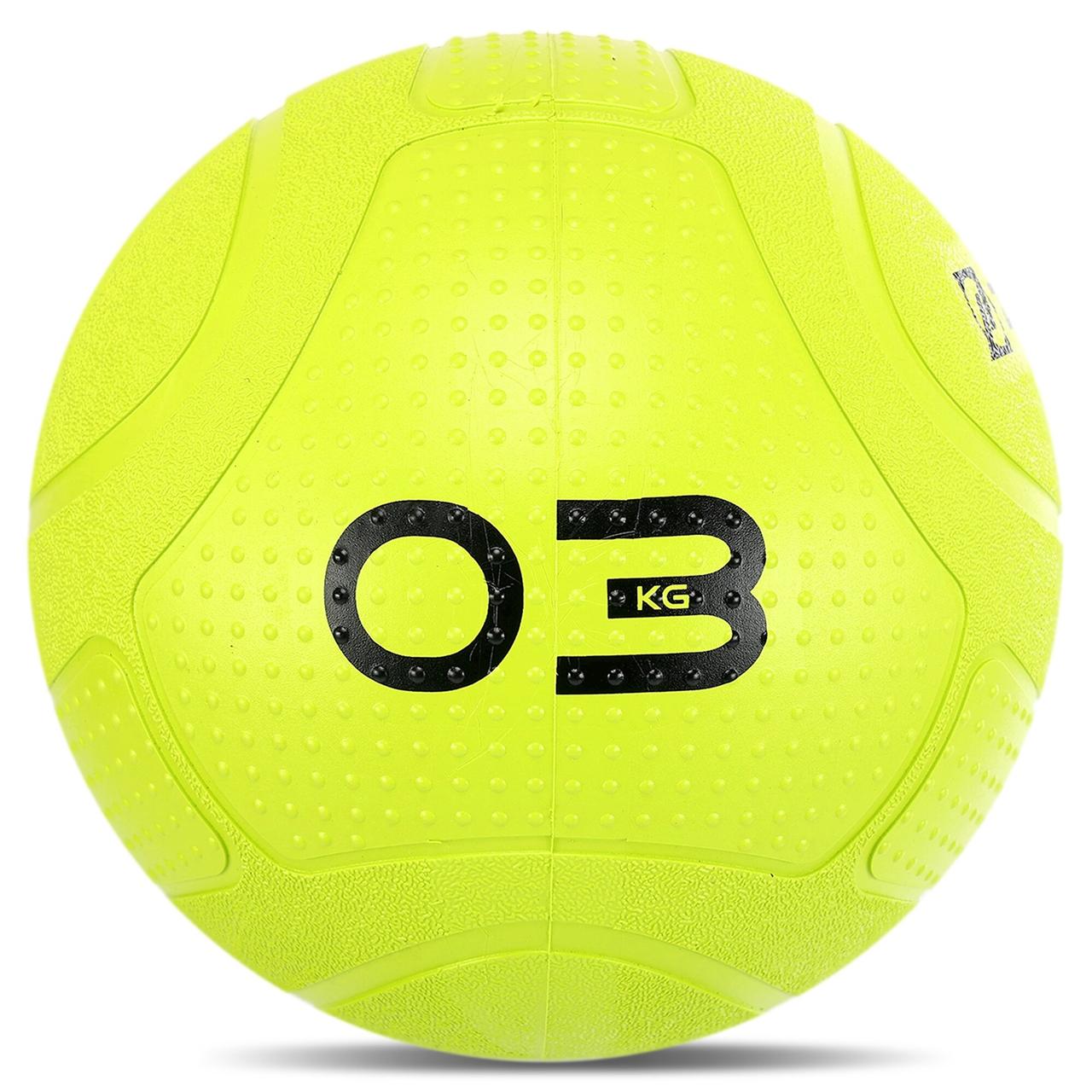 Слембол набивний м'яч для кросфіту та фітнесу Slam Ball Mdbuddy Салатовий (вага 3 кг) FI-1774-3, фото 1