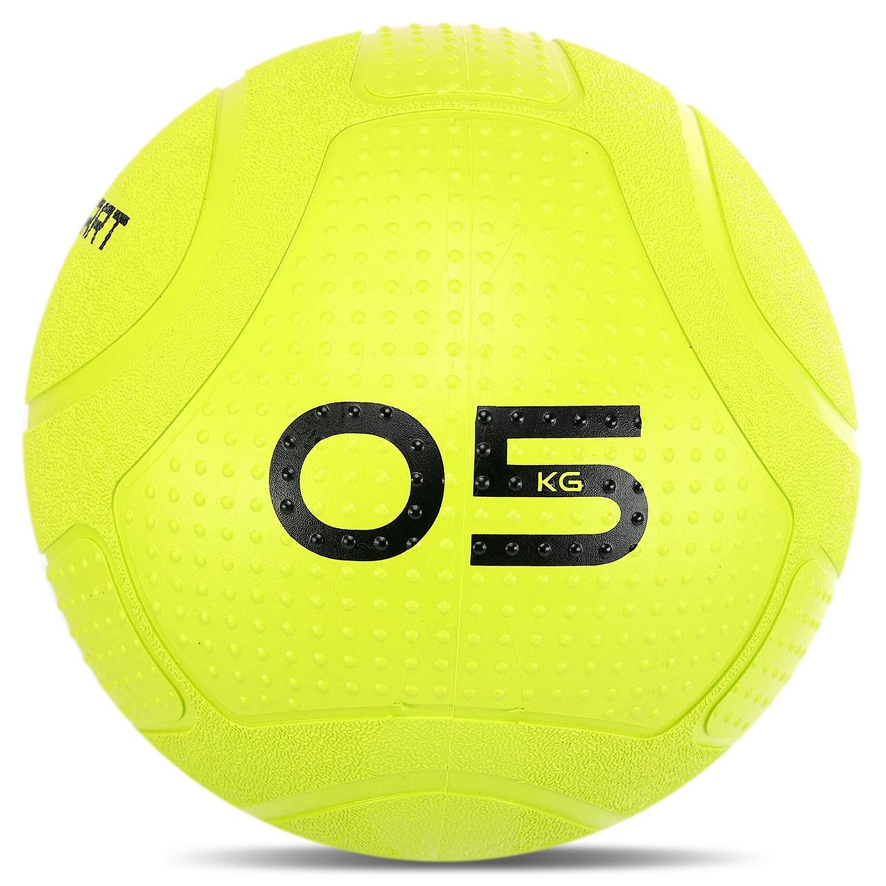 Слембол набивний м'яч для кросфіту та фітнесу Slam Ball Mdbuddy Салатовий (вага 5 кг) FI-1774-5, фото 1