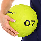 Слембол набивний м'яч для кросфіту та фітнесу Slam Ball Mdbuddy Салатовий (вага 7 кг) FI-1774-7, фото 3