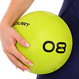 Слембол набивний м'яч для кросфіту та фітнесу Slam Ball Mdbuddy Салатовий (вага 8 кг) FI-1774-8, фото 6