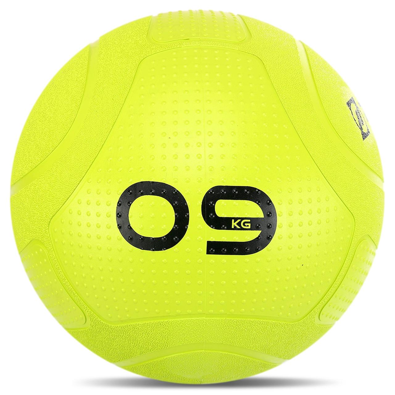 Слембол набивний м'яч для кросфіту та фітнесу Slam Ball Mdbuddy Салатовий (вага 9 кг) FI-1774-9, фото 1