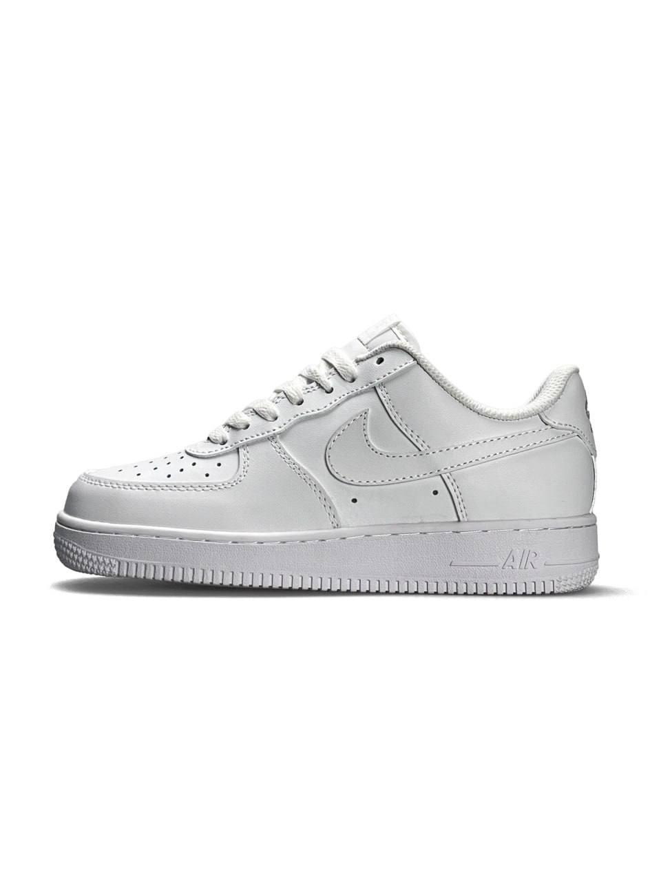 Жіночі шкіряні кросівки Nike Air Force 1 Low White, кеди жіночі Найк білі весна осінь 36