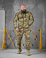 Тактичний спортивний костюм камуфляжний Army військовий двонитка, Армейська якісна спорт форма мультикам Кофта та Штани вн1100