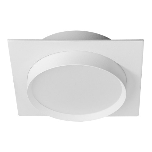 Вбудований світильник Ardero DL2818 під змінну LED лампу GX53 білий квадратний 105х40мм (глибина з лампою 25мм) врізний IP20, фото 1