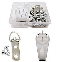 Петлі Для Рамок та Гачки Для Картин до 15 кг Набір 12 шт Box D SPEC (SP-24234)