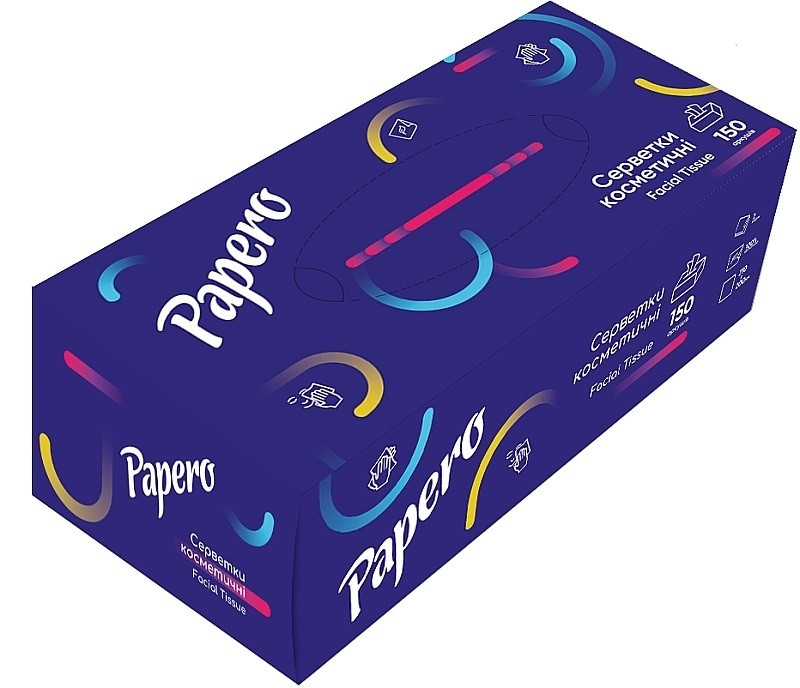 Серветки косметичні Papero 210х200 мм 150 аркушів