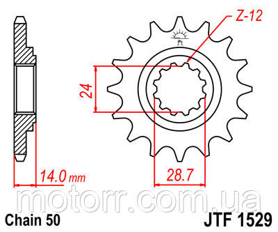 Зірка передня JT JTF1529.17