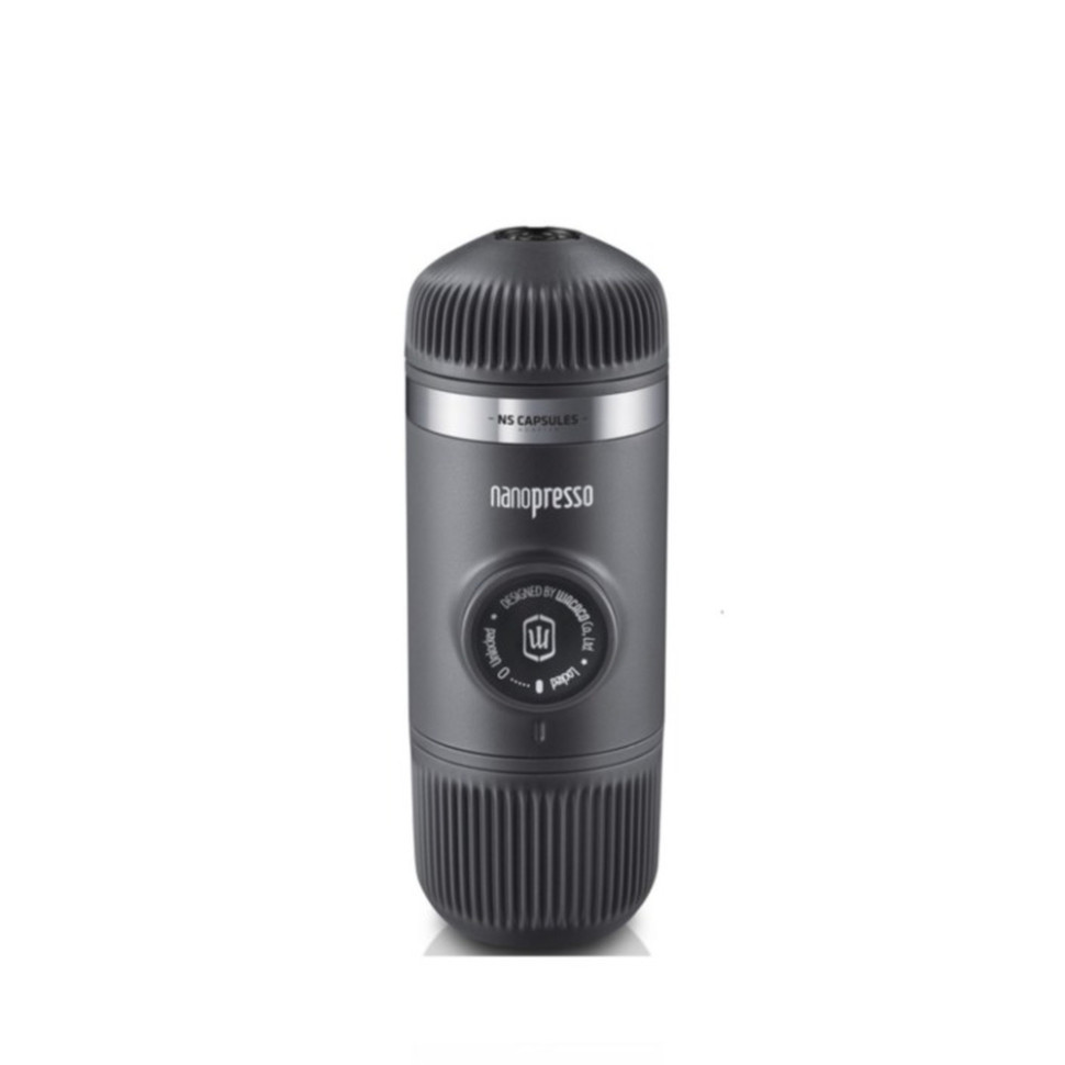 Портативна еспресо-кавоварка Wacaco Nanopresso сіра, механічна, для меленої кави, фото 1