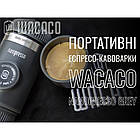 Портативна еспресо-кавоварка Wacaco Nanopresso сіра, механічна, для меленої кави, фото 6
