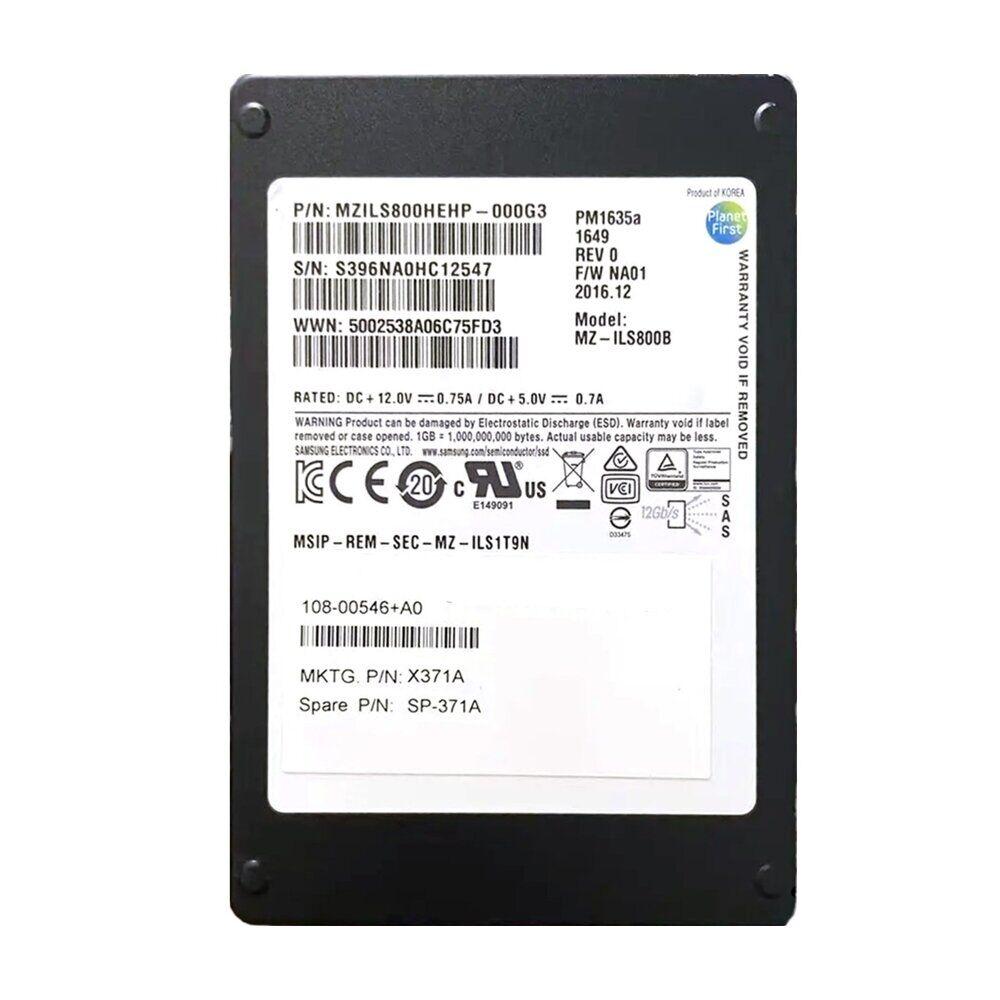 Твердотільний накопичувач SSD Samsung PM1635a / 2.5" / 800 GB / SAS 12G / 3 DWPD