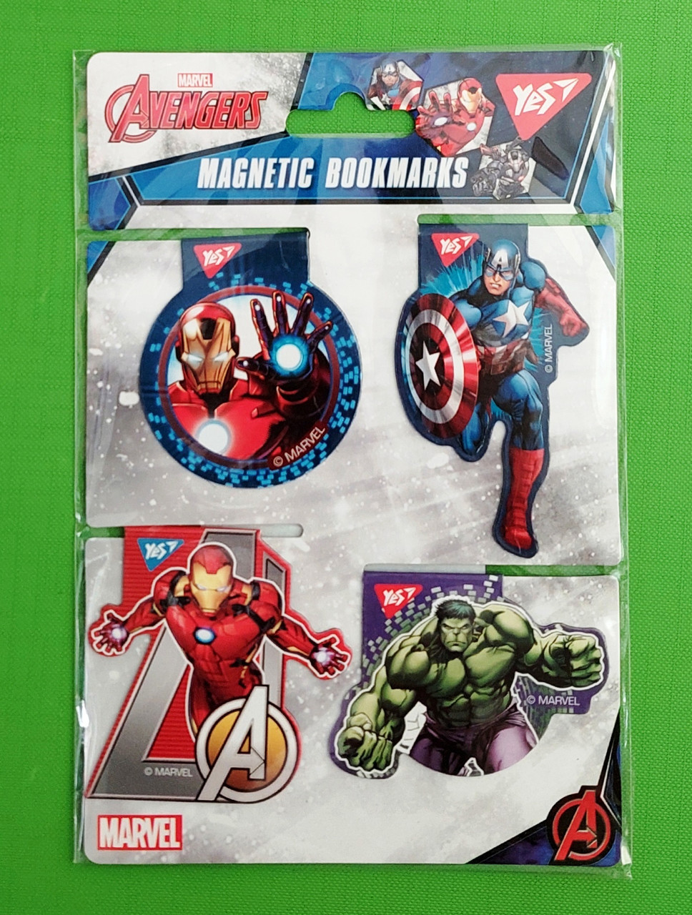 Канц Закладка магніт "Yes" /707402/ "Marvel" висікання, 4 шт (1/50/500)