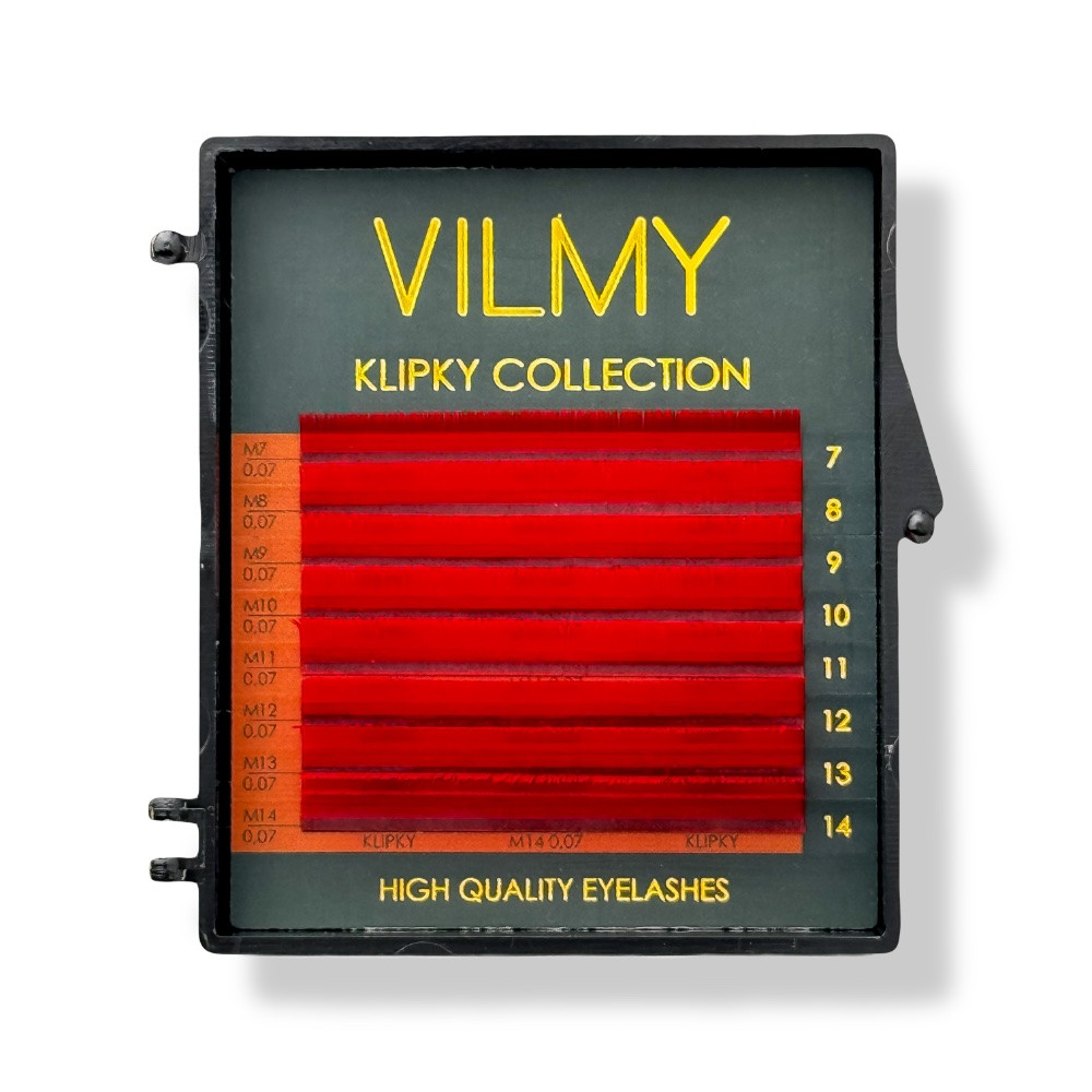 Вії Vilmy KLIPKY color mix red 8 ліній