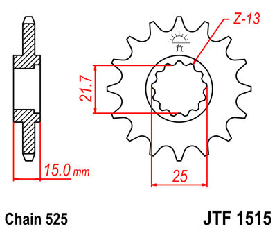 Зірка передня JT JTF1515.15