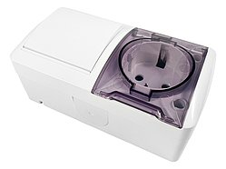 Блок накладний вимикач + розетка з зазем.+ кришка LEMANSO Магнолія білий LMR2013 Лємансо