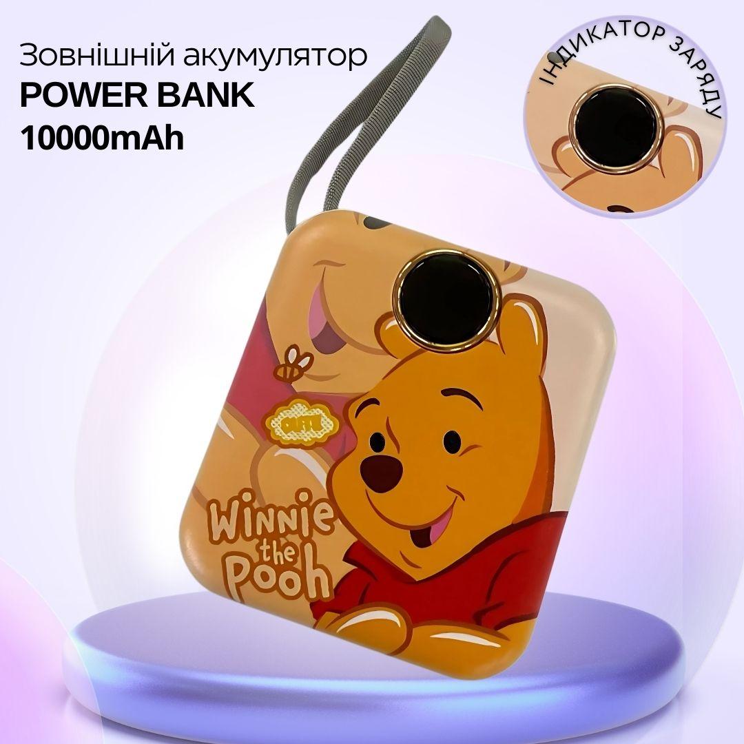 Павербанк зі швидкою зарядкою 10000мАг, Power BankPowerbank з двома вбудованими кабелями Lightning і Type-C, 120W Winnie, фото 1