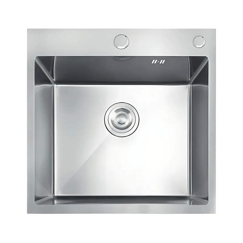Мийка з неіржавкої сталі MIXXUS MH5050 DECOR NANO-SILVER (3.0/0.8) колір неіржавка (MI7040), фото 1