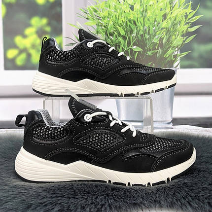 Кросівки жіночі Paolla чорні еко-шкіра з текстильними вставками 4865, фото 1