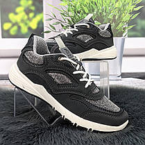 Кросівки жіночі Paolla сірі еко-шкіра з текстильними вставками 4865, фото 3