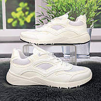 Кросівки жіночі Paolla білі еко-шкіра з текстильними вставками 4865, фото 2