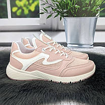 Кросівки жіночі Paolla рожеві еко-шкіра з сіткою 4864, фото 3