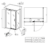Душова кабіна без піддона Koer SR SC02-100x80x200-TR-01 прозоре скло Easy Clean 8 мм, хром (KR5355), фото 8