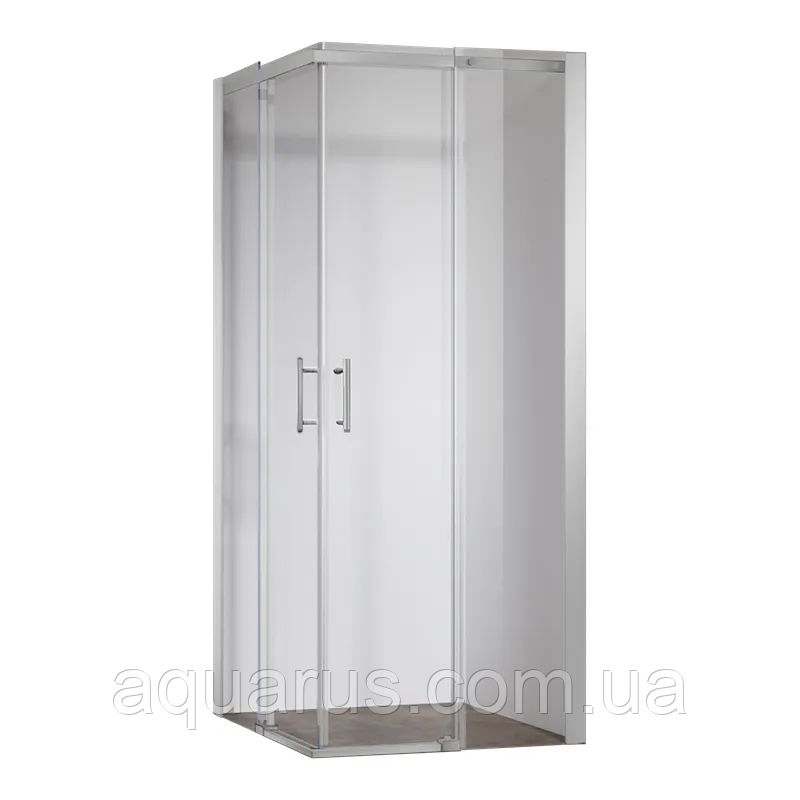 Душова кабіна без піддона Koer SR SC03-100x100x200-TR-01 прозоре скло Easy Clean 6 мм, хром (KR5357)